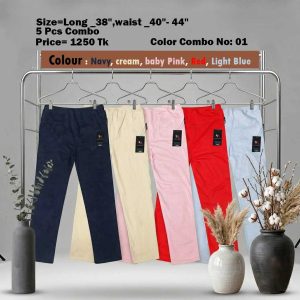 38 Size Color Combo No 01 - 5 PCS