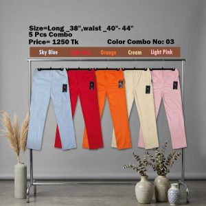 38 Size Color Combo No 03 - 5 PCS